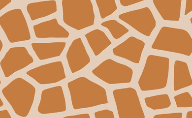 Obraz premium Giraffe skin texture seamless pattern. 