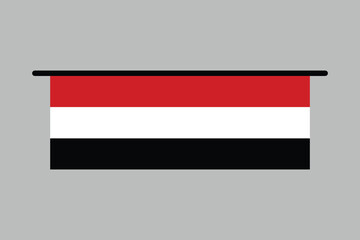 Fototapeta premium Yemen flag, The flag of Yemen, Yemen national flag, Yemen flag vector illustration 