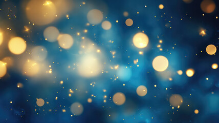 Fototapeta premium blurry image of a blue and gold background, detailed and intricate image