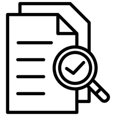 Audit icon with line style