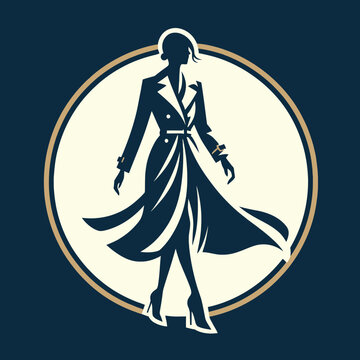 recommend clip art: Collection of woman's fashionable boutique dress icon, logo	