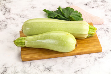 Raw frsh ripe zucchini vegetable