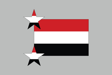 Yemen flag, The flag of Yemen, Yemen national flag, Yemen flag vector illustration
