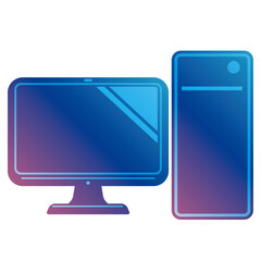 ビジネスアイコン「デスクトップパソコン」