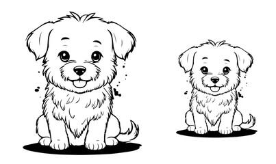 cute dog vector illustration