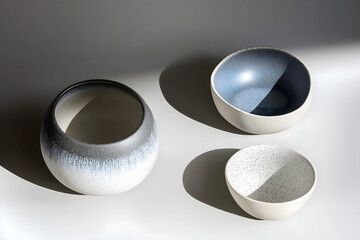 Minimalist Photograph of Three Ceramic Objects