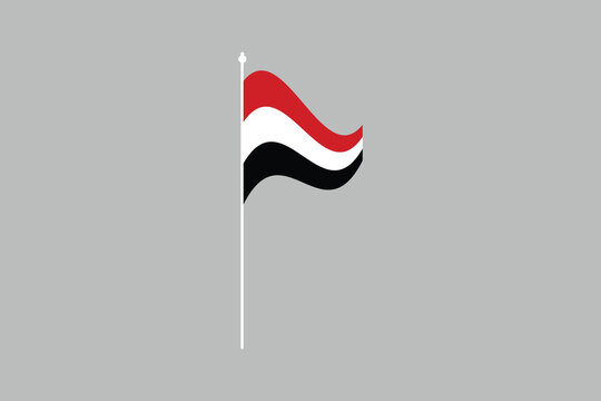 Yemen flag, The flag of Yemen, Yemen national flag, Yemen flag vector illustration

