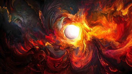 Fototapeta premium Fiery Vortex - Dynamic Abstract PPT Background