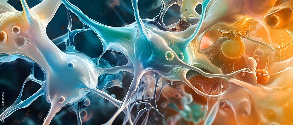 Aufkleber abstract neural network structure.