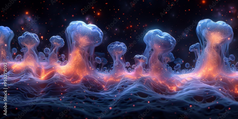 Poster an immersive 360-degree panorama of the nervous system, with neurons and synapses forming intricate 
