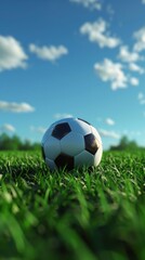 High Detailed 3D Football Wallpaper. Sporty and Minimalistic Concept