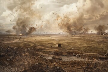 Fototapeta premium Conflict Unleashed. War and Peace concept