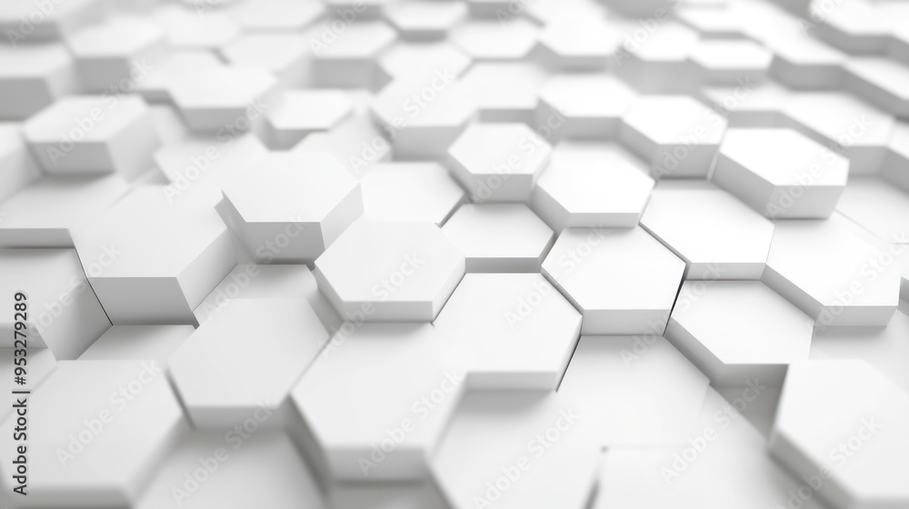 Poster abstract hexagon pattern