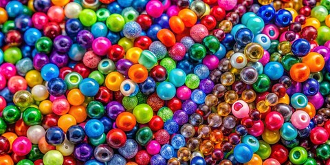 Vibrant beads in various colors creating a colorful and eye-catching background
