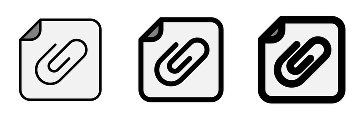 Obraz premium Editable vector attachment file icon. Part of a big icon set family. Perfect for web and app interfaces, presentations, infographics, etc