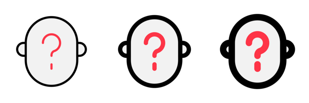 Editable vector unknown anonymous person head icon. Part of a big icon set family. Perfect for web and app interfaces, presentations, infographics, etc