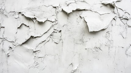 Obraz premium White Wall Texture with Cracks and Flakes