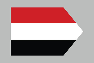Yemen flag sign, Yemen national flag, Yemen flag vector illustration

