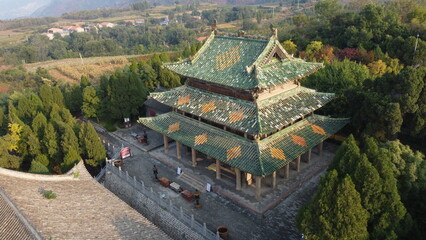 Obraz premium Chinese ancient architecture aerial photography