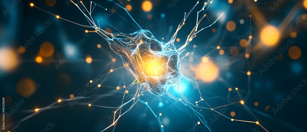 Poster abstract network connection concept.