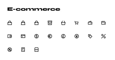 Kamao Icon &ndash; Brutalist icon set style_E-commerce