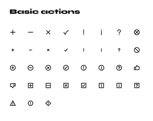 Kamao Icon &ndash; Brutalist icon set style_Basic action