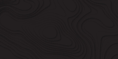 Abstract black color papercut pattern background design .3d wave paper texture vector illustration .seamless fabric waves lines backdrop .Beautiful modern Papercut style elegant fluid background.