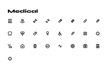 Kamao Icon &ndash; Brutalist icon set style_Medical