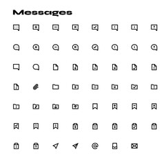Kamao Icon – Brutalist icon set style_Messages