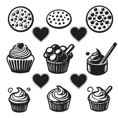 Black Symbols - Pizzeria
Cookies black silhouettes, Ice-cream silhouettes, pizza, Heart Shape Silhouette Ice cream cornets or cones
