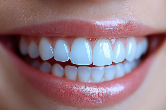 Perfect smile with white teeth