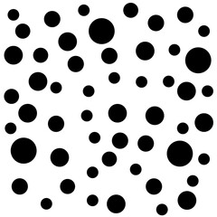 Abstract black circle pattern seamless background