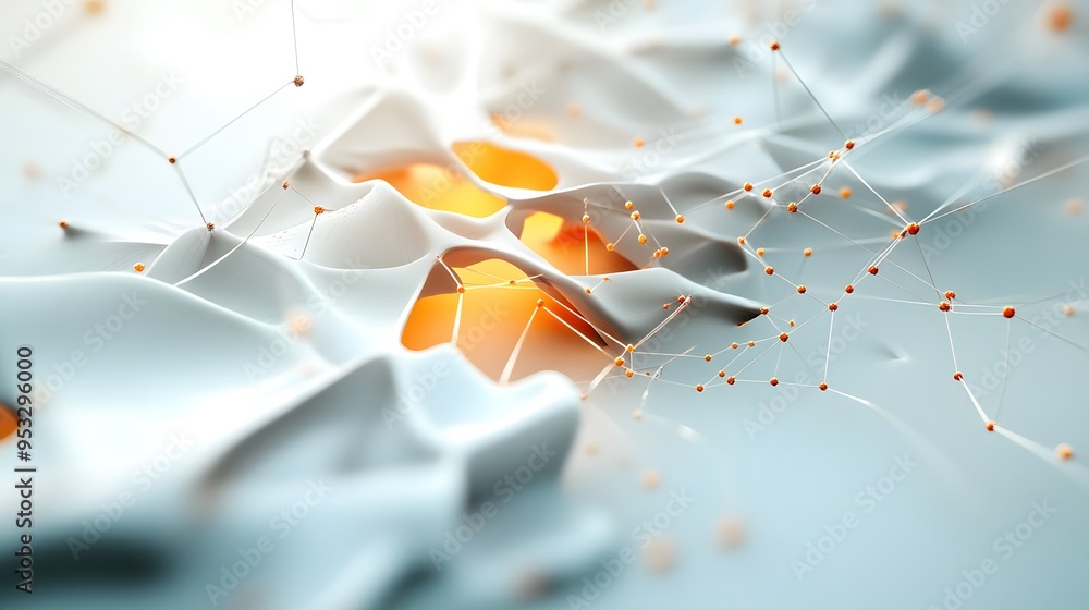 Poster abstract network connection.