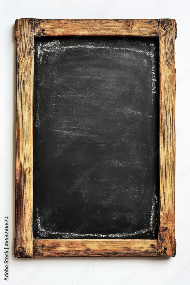 Poster chalkboard frame, a blank chalkboard with a wooden frame, perfect for adding your own text or drawin