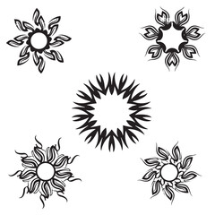 Sun icons vector design 