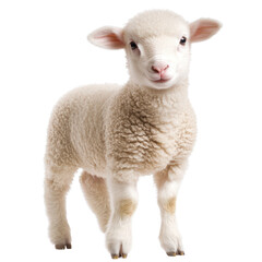 Fototapeta premium Lamb object isolated on transparent png.
