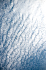 Clouds in the blue sky.
