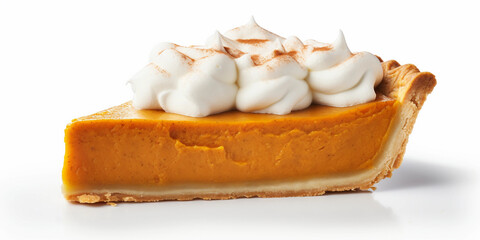 pumpkin pie Isolated white background
