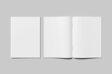 Blank magazine brochure for mockup