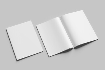 Blank magazine brochure for mockup