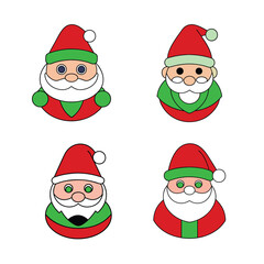 christmas all icon design vector line art