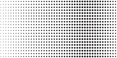 Halftone gradient vector background. From light to dark dots. eps 10