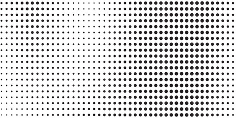 Halftone gradient vector background. From light to dark dots. eps 10