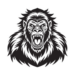 Fototapeta premium Elegant Apes Silhouette Vector Illustrations – Download Now.