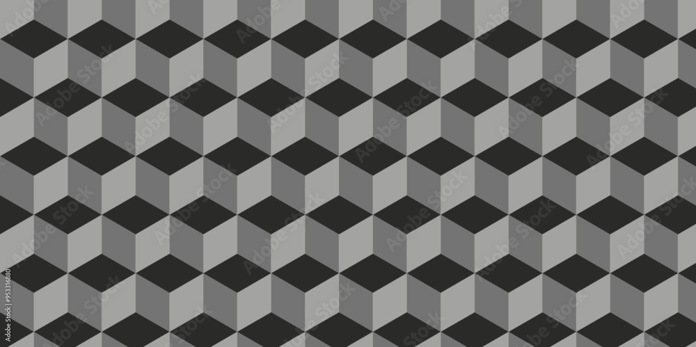 Poster modern and minimal style cubic blank square seamless pattern. vector mosaic cube and tile illustrati