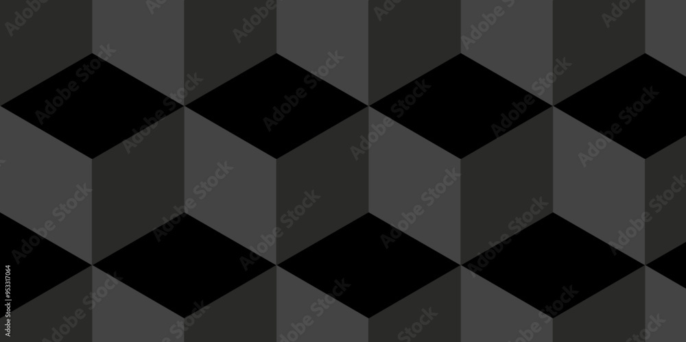Poster modern and minimal style cubic blank square seamless pattern. vector mosaic cube and tile illustrati