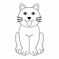 illustration of a sitting cat