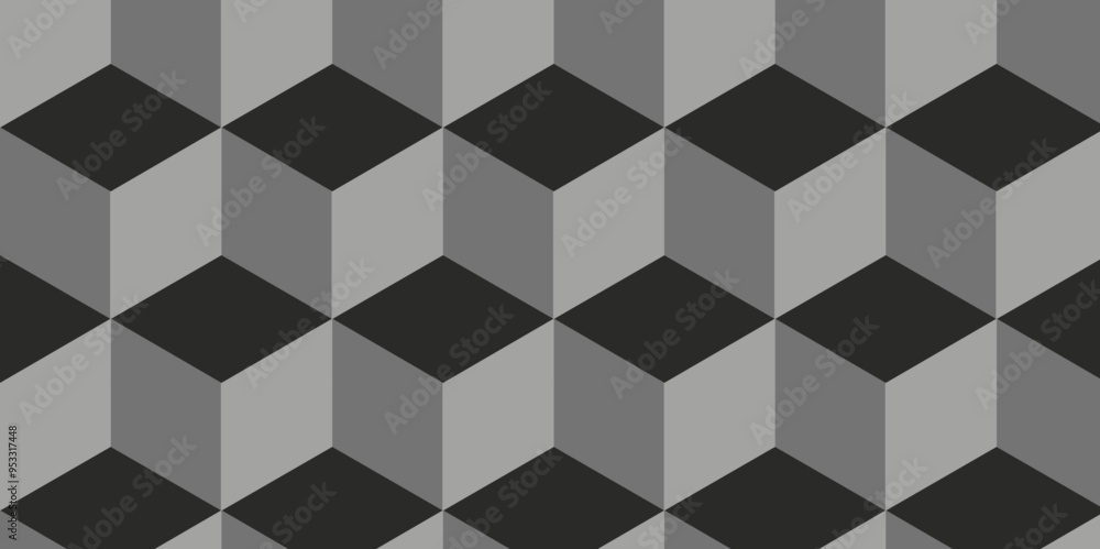 Poster modern and minimal style cubic blank square seamless pattern. vector mosaic cube and tile illustrati
