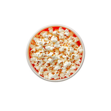 recommend clip art: Top View of Popcorn in Red Bucket