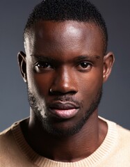 Obraz premium Close-up shot of a South African male fashion model 